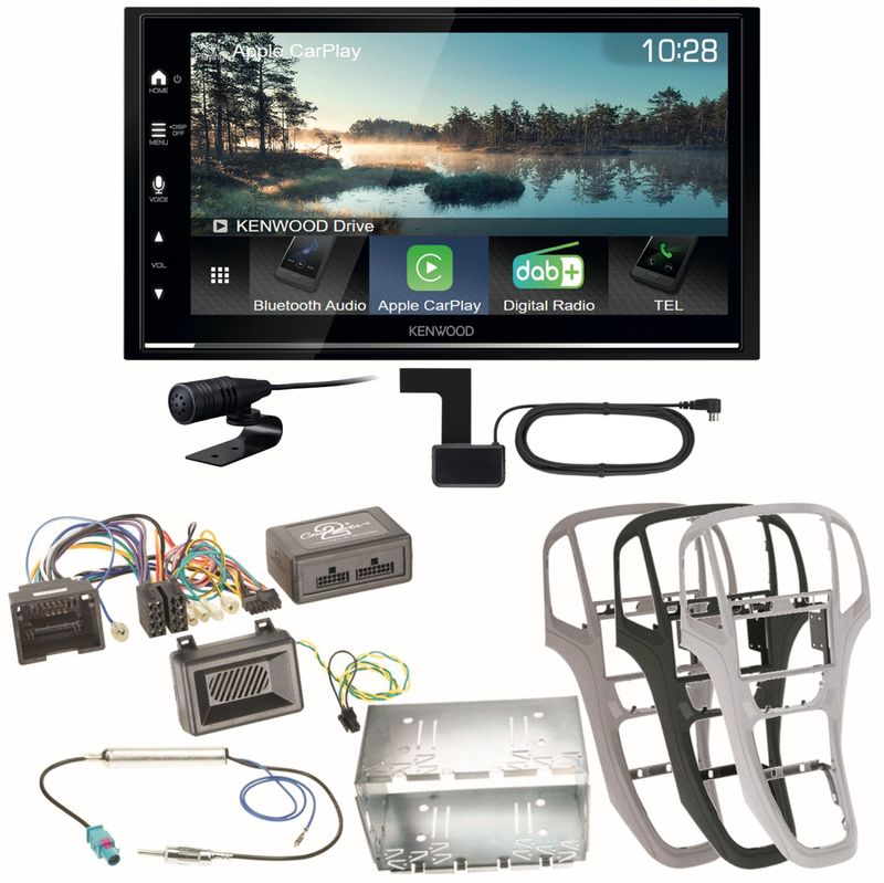 Kenwood DMX7722DABS Android Auto CarPlay Bluetooth Einbauset für Opel Astra J