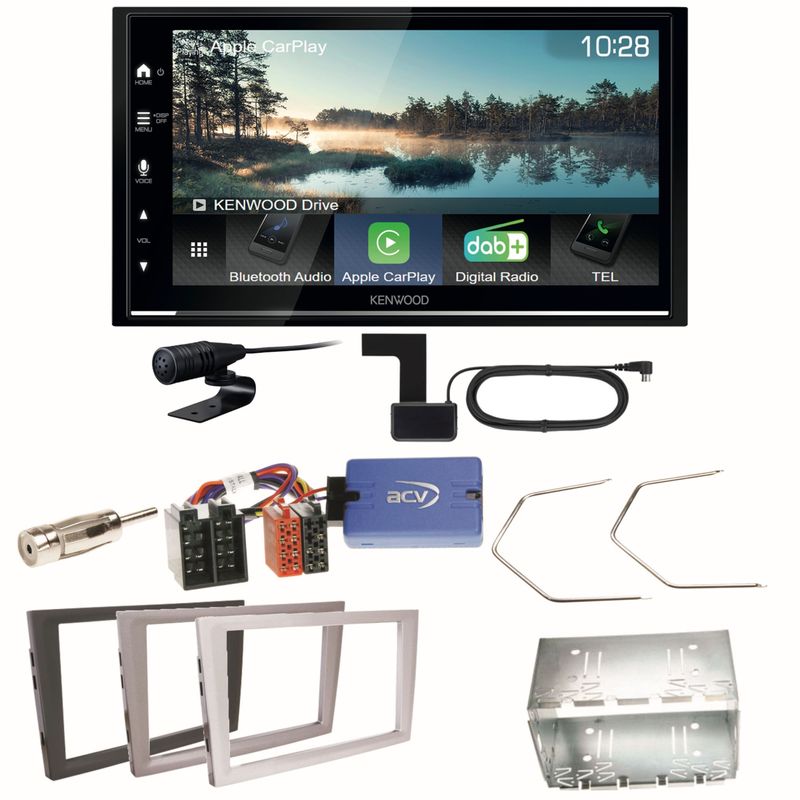 Kenwood DMX7722DABS CarPlay Einbauset für Opel Omega B Meriva A Agila Vivaro