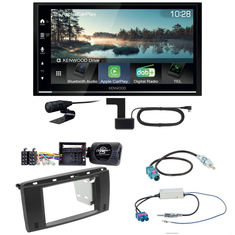 Kenwood DMX7722DABS Android Auto CarPlay Bluetooth Einbauset für Mercedes R W251