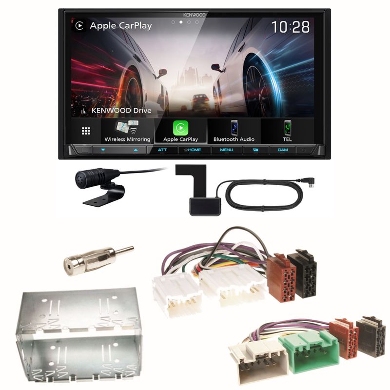 Kenwood DMX8021DABS Android Auto CarPlay Einbauset für Volvo S40 V40 850