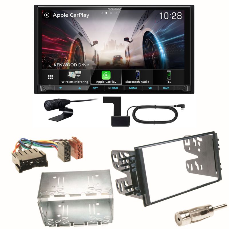 Kenwood DMX8021DABS Android Auto Einbauset für Kia Sorento JC Rio DC Carnival