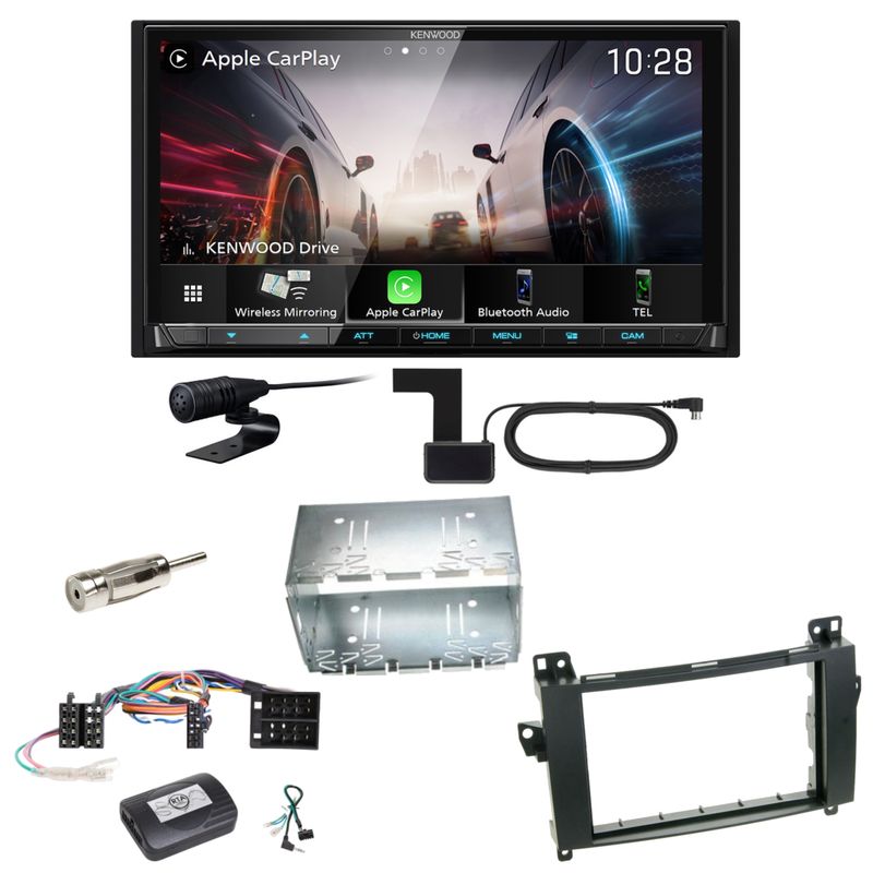 Kenwood DMX8021DABS Android Auto CarPlay Einbauset für Mercedes Vito Viano W639