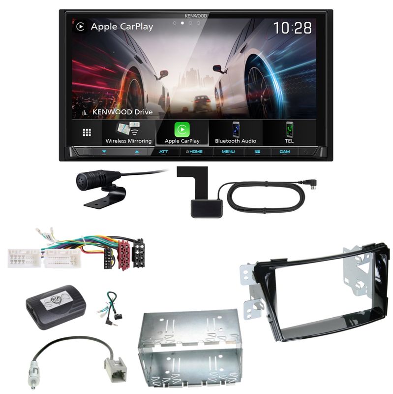 Kenwood DMX8021DABS Android Auto CarPlay Bluetooth Einbauset für Hyundai i40 VF