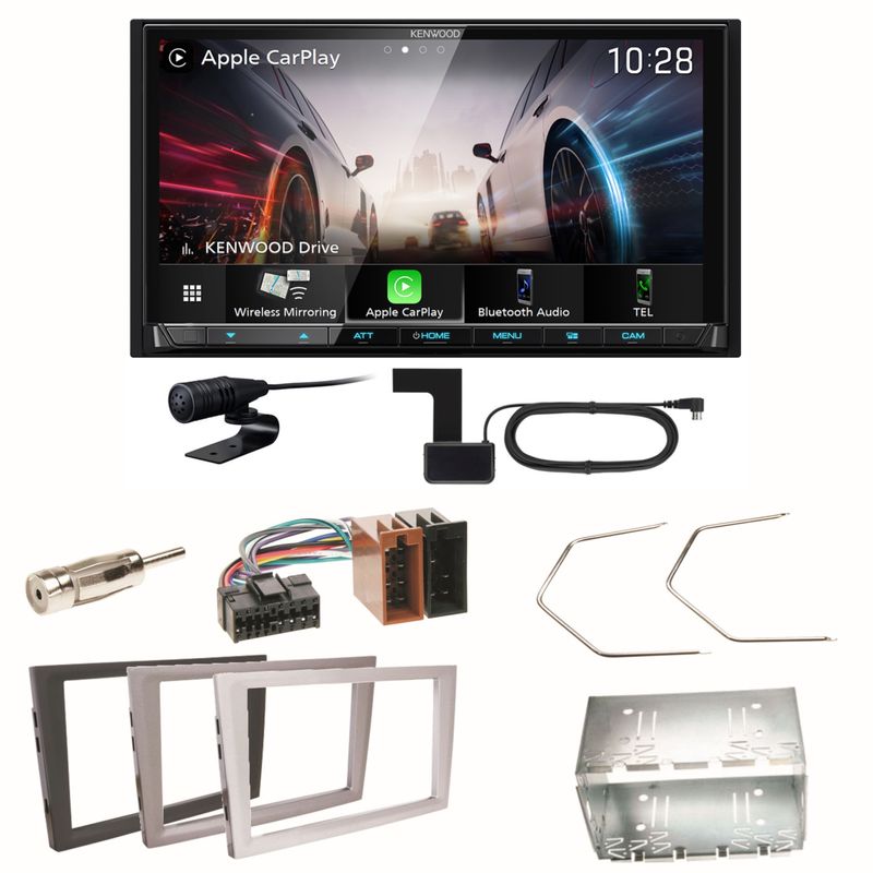 Kenwood DMX8021DABS CarPlay Einbauset für Opel Omega B Meriva A Agila Vivaro