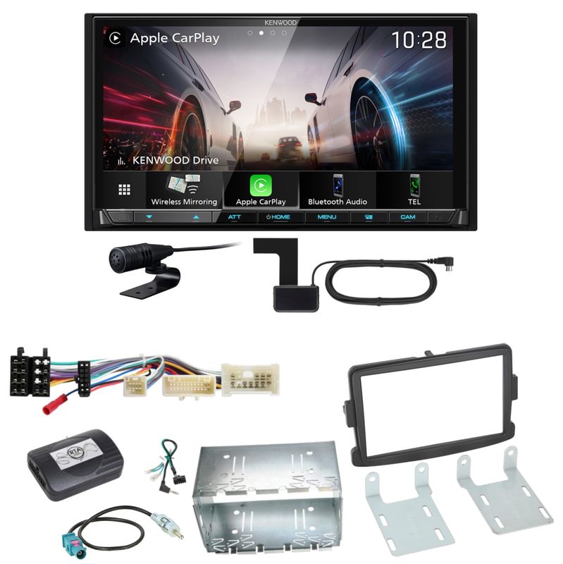 Kenwood DMX8021DABS Android Auto CarPlay Einbauset für Renault Captur Master