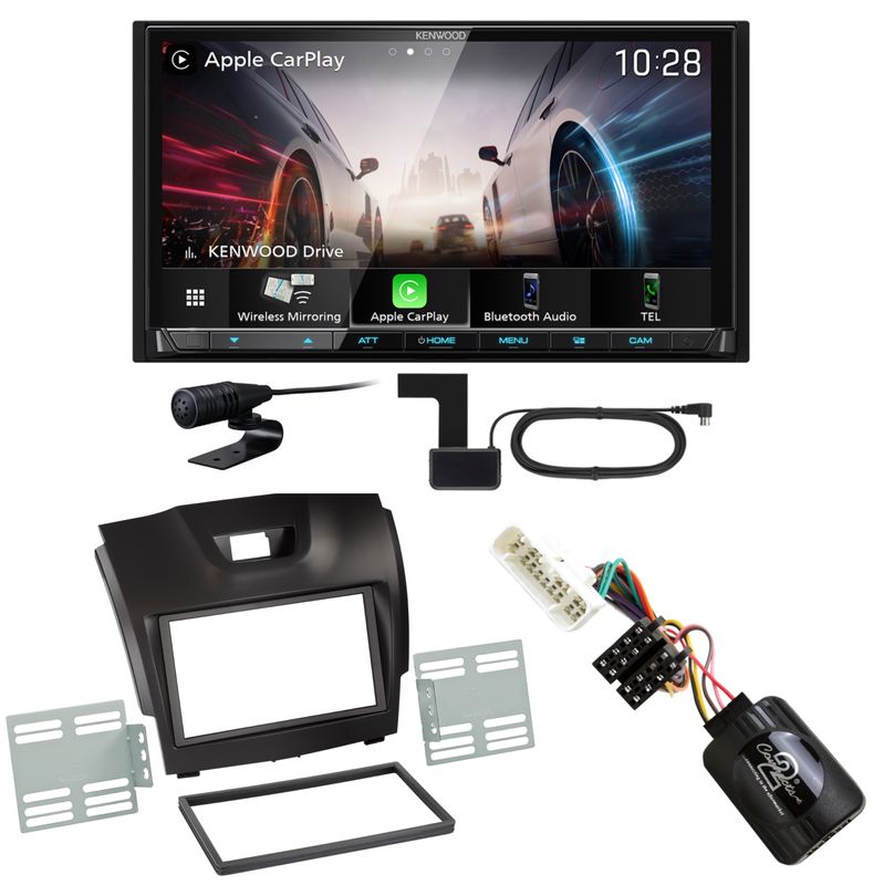 Kenwood DMX8021DABS Android Auto CarPlay Einbauset für Isuzu D-Max 2