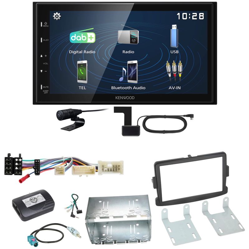 Kenwood DMX129DAB DAB+ Bluetooth USB Einbauset für Opel Vivaro Movano B