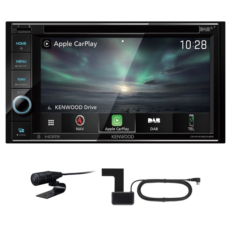 KENWOOD DNX419DABS 2-DIN Navigation CarPlay Digitalradio DAB CD DVD inkl Antenne