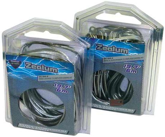 ZEALUM Lautsprecher-Kabel 6m 4-Kanal mit ISO Stecker