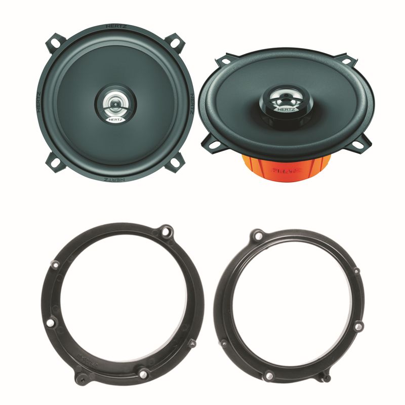 Hertz DCX 130.3 2 Wege Lautsprecher System vorne Einbauset für Audi A4 B5