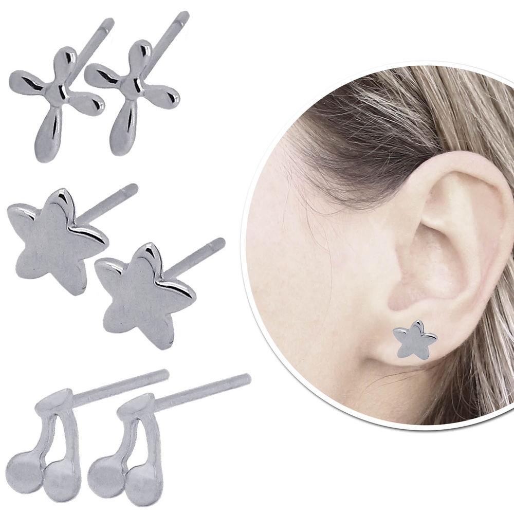 Produktbild von Ohrdehner Fake Piercing, Ohrpiercing Zum Dehnen