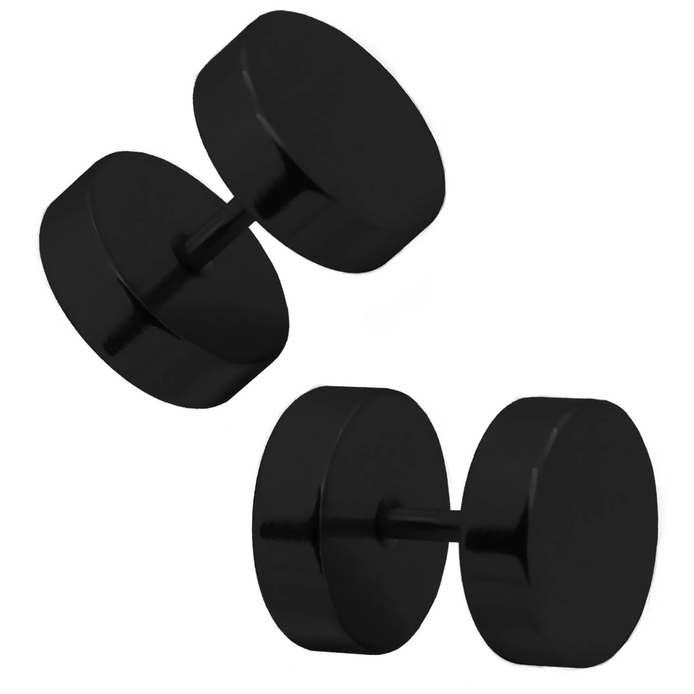 Edelstahl Fakeplugs + Geschenkbox Fake Plug Tunnel Ohrstecker Piercing Herren - Bild 2 von 5