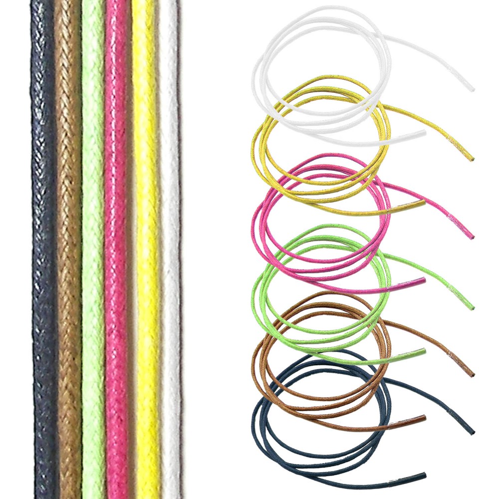 Cordones Cordones Cordones Redondos Zapatillas Chucks Laces Blanco Rosa Verde Amarillo - Imagen 8 de 9