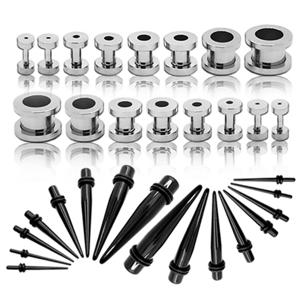 Tumundo Dehnstab Set Leopard Design - Acryl Dehner Für Piercing Tunnel 3-10mm