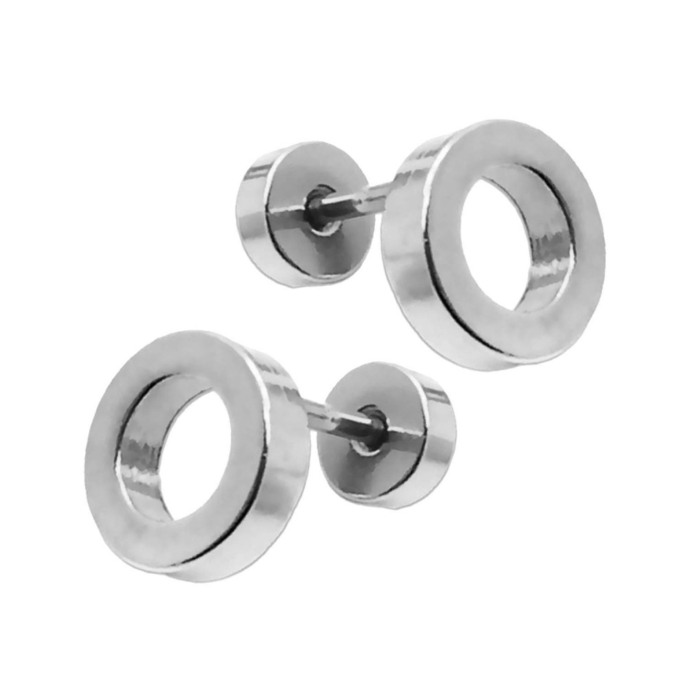 2 Ohrstecker Blau Fakeplugs Ø 8mm Fake Plug Tunnel Strass Glitzer Piercing Damen