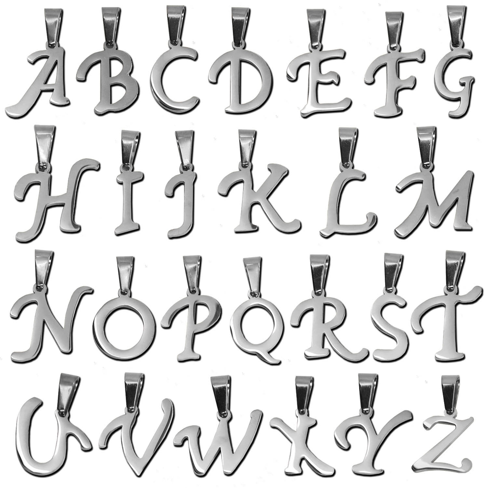 Kettenanhänger Buchstabe Silbern Alphabet Anhänger Halskette Charm Schmuckbeutel - Picture 28 of 28