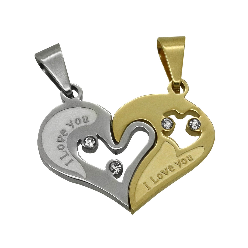 2 Anhänger /"Love/" in silberfarben