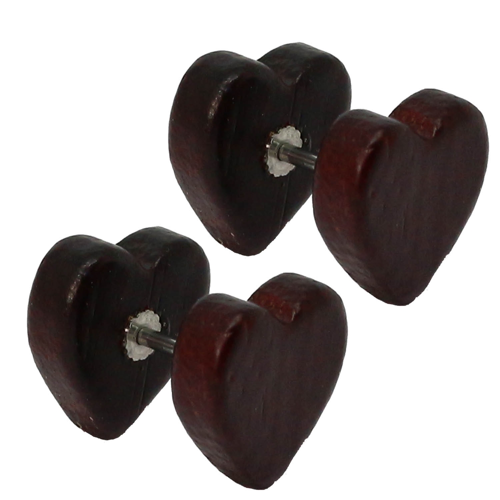 2 Pezzi Orecchino A Tunnel In Legno Naturale, Dilatatore Di - Foto 12