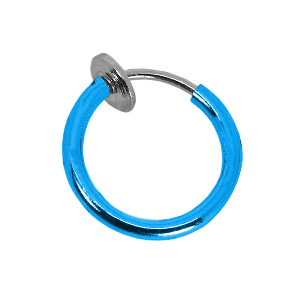 Anello naso falso piercing labbra anello segmento setto acciaio inox elica anello di bloccaggio - Foto 8 di 11