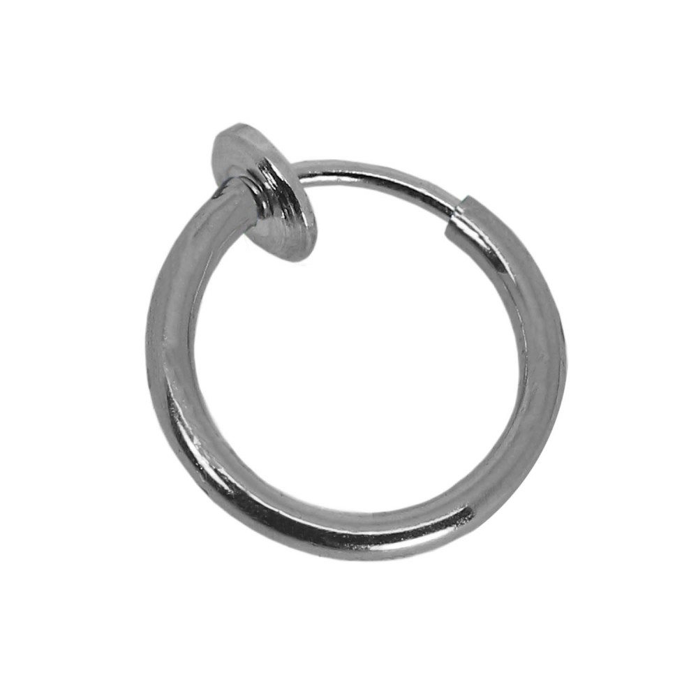 Anello naso falso piercing labbra anello segmento setto acciaio inox elica anello di bloccaggio - Foto 3 di 11