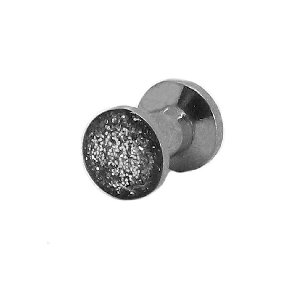 Flesh Tunnel Stainless Steel Plug Ear Piercing Screw Rhinestone Star Dehrod Silver - Picture 77 of 77