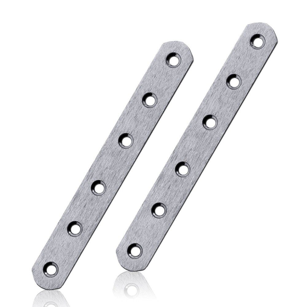 FLAT CONNECTOR PLATE hole plate fitting 15,6x1, 9cm Set Stainless Steel