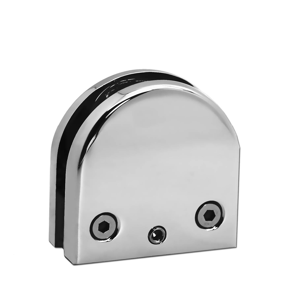 Glass holder glass clamp clamp holder round 4 mm - 8 mm terrace railing chrome plated - Picture 4 of 13