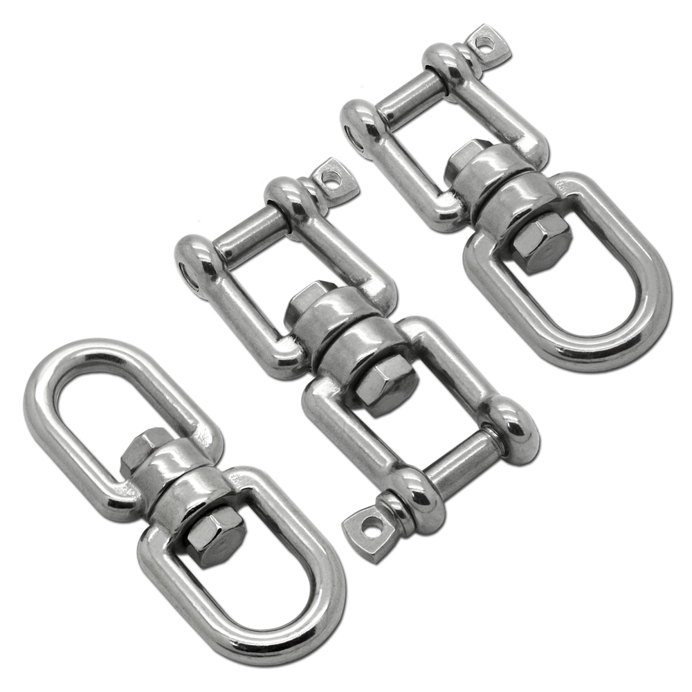 Schäkel Wirbelschäkel Befestigung Hängematte Schaukel Edelstahl V4A Drehwirbel Schäkel Wirbelschäkel Befestigung Hängematte Schaukel Edelstahl V4A Drehwirbel