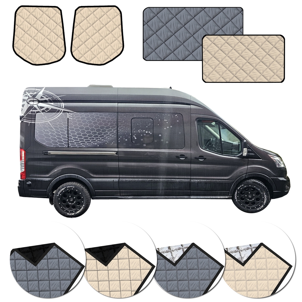 Tapis Thermiques Ford Transit Tapis Thermiques MaxEarn Pour Ford Transit Van MK7 - Lot De 3, Isolation Froid/chaleur Store Pare-soleil Van