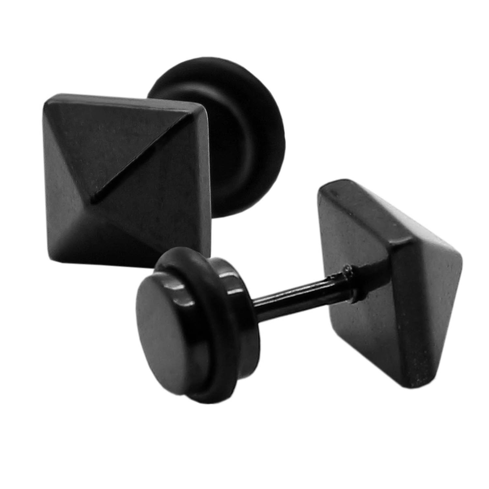 2 Edelstahl Fakeplugs Ohrstecker Fake Plug Spirale Stern 6 - 11mm Reißverschluss - Bild 2 von 15