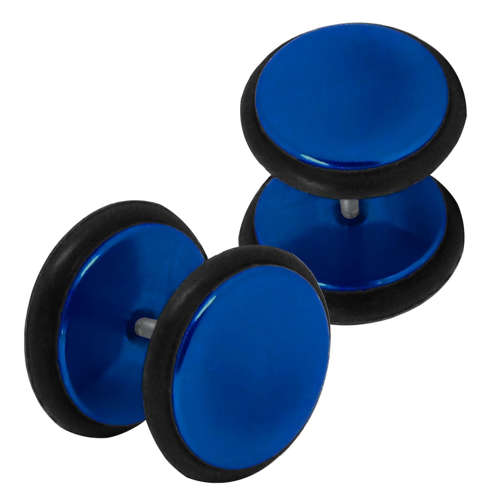 2er Set Fakeplugs Fake Piercing Plug Tunnel Ohrstecker Ohrring 6 8 10 12 mm - Picture 8 of 9