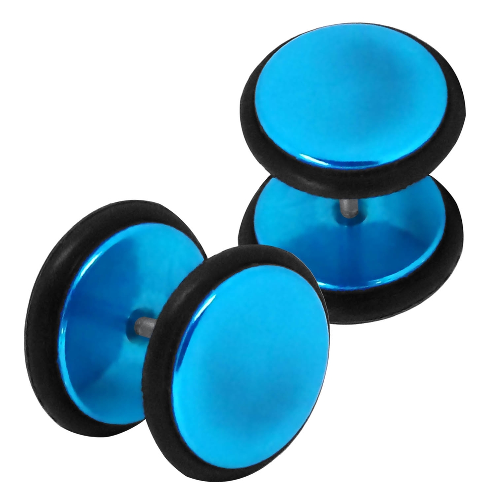 2er Set Fakeplugs Fake Piercing Plug Tunnel Ohrstecker Ohrring 6 8 10 12 mm - Picture 7 of 9
