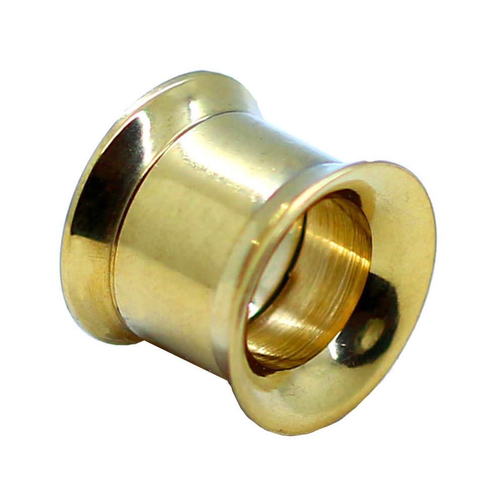 Piercing orecchio doppio tunnel svasato orecchino cavo acciaio inox uomo plug - Foto 5 di 9