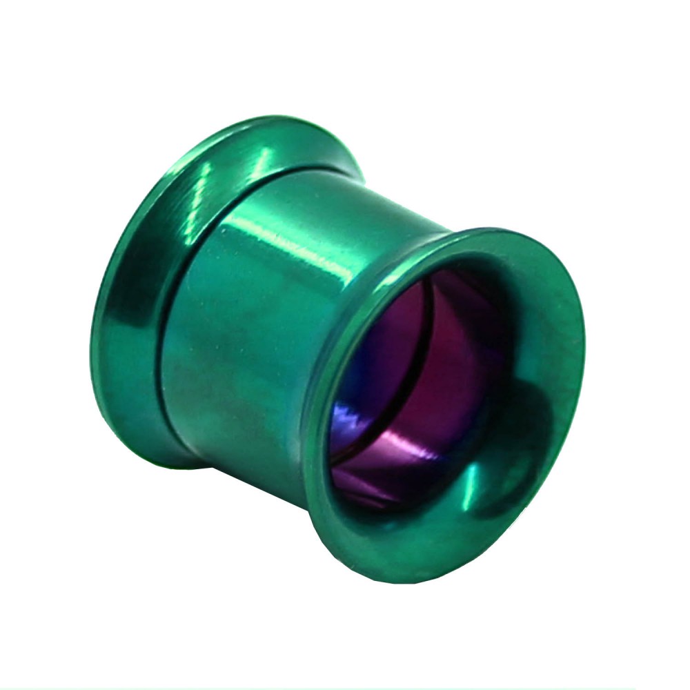 Piercing orecchio doppio tunnel svasato orecchino cavo acciaio inox uomo plug - Foto 6 di 9