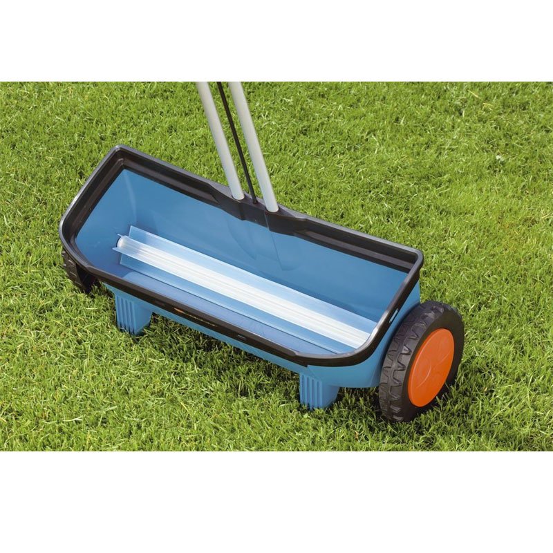 (4,99/Kg) Gardena Streuwagen Comfort 500 +Sonnenhof 10 Kg Set Rasen