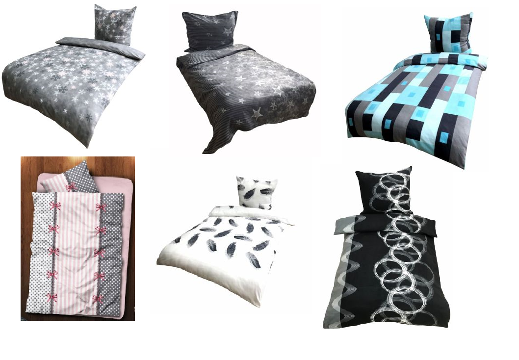 Nesture Winter Bettwäsche 4-tlg. - Fleece Bettbezug 135x200cm Anthrazit