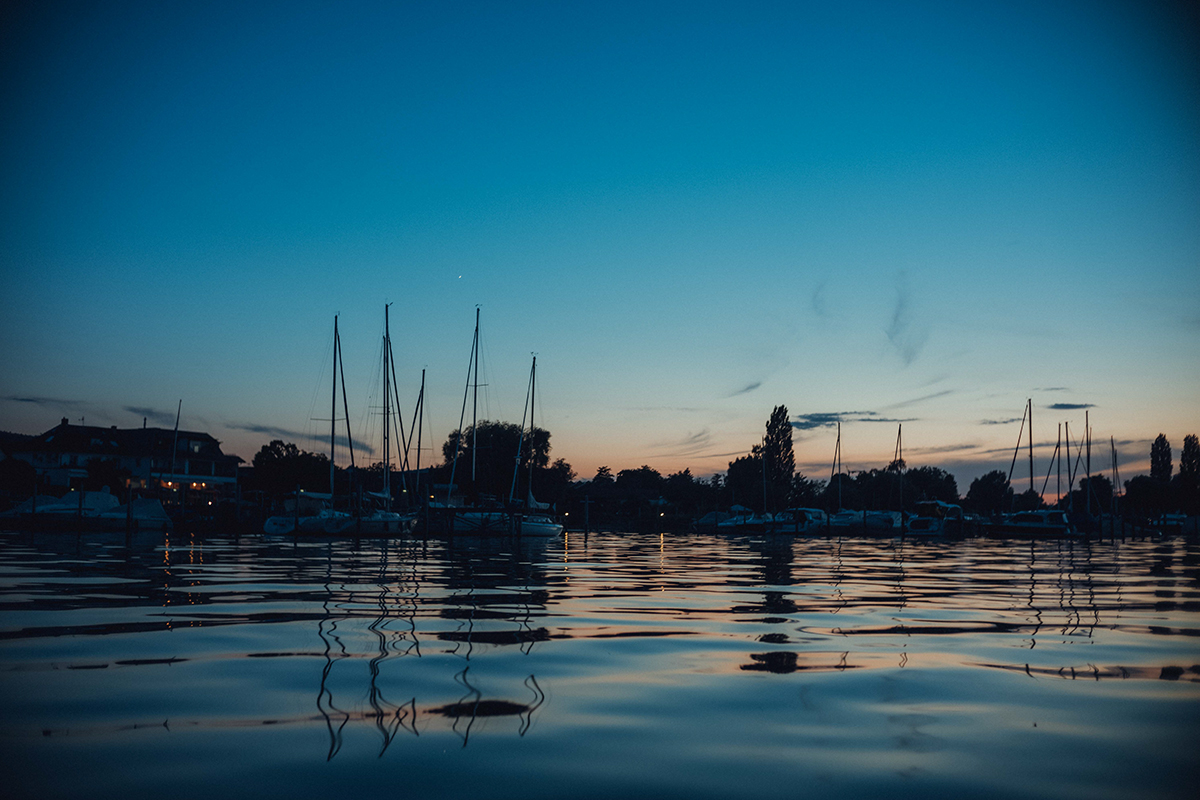 Bodman at Lake Constance Evening Sunset Mesle Watersports