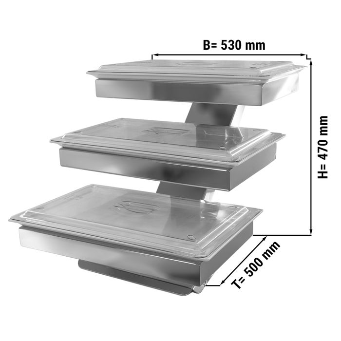 Etagere / Buffetständer - inkl. 3 Melaminschalen - 102517 | Gastrogeräte24