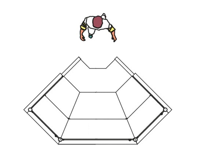 Eck Kuchentheke 1,05 m / 0,99 m (Innen) - 12028 | Gastrogeräte24