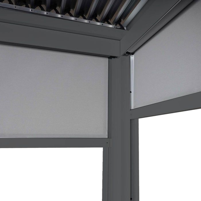 HWC-L41 Pergola Detailbild montierte Seitenwände