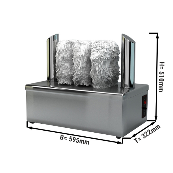 VEVOR Gläserpoliermaschine - Elektrischer Glaspolierer Mit 8 Polierköpfen, 660 Tassen/h