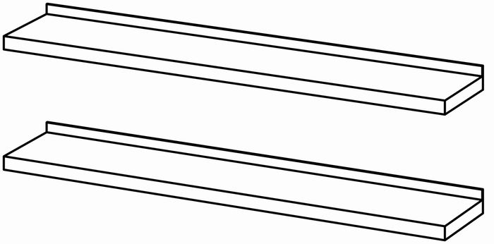 Bartscher Wandbord Aus Edelstahl 18/10 - 520x400 Mm Für Profi-Küchengeräte