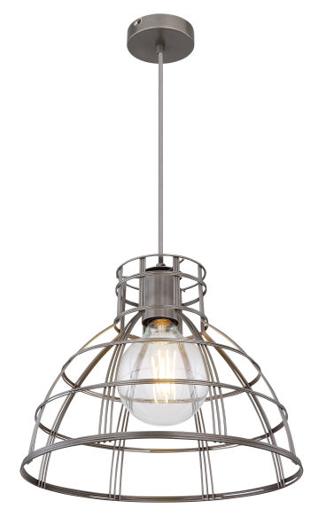 Hängelampe, 1XE27, Metall grau, Globo 54019H | Jetzt günstig