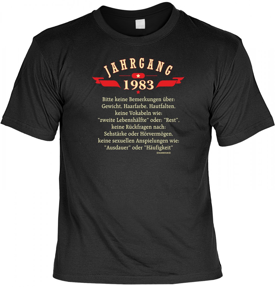T Shirt Jahrgang 1983 Lustiges Spruche Shirt Geschenk 34 Geburtstag Ebay