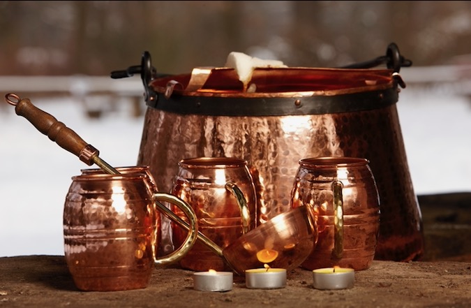 Kupferkessel für Feuerzangenbowle