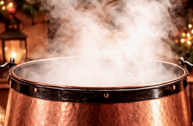 Kochen im Kupferkessel