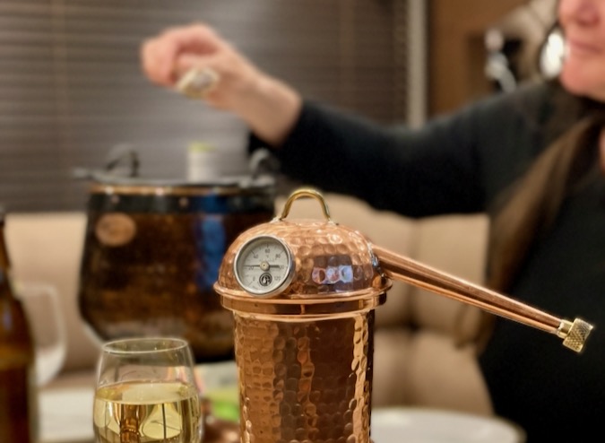 Fondue im coppergarden Kupferkessel