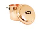 "CopperGarden" copper pot 8L, 24 cm, hammered with iron handles