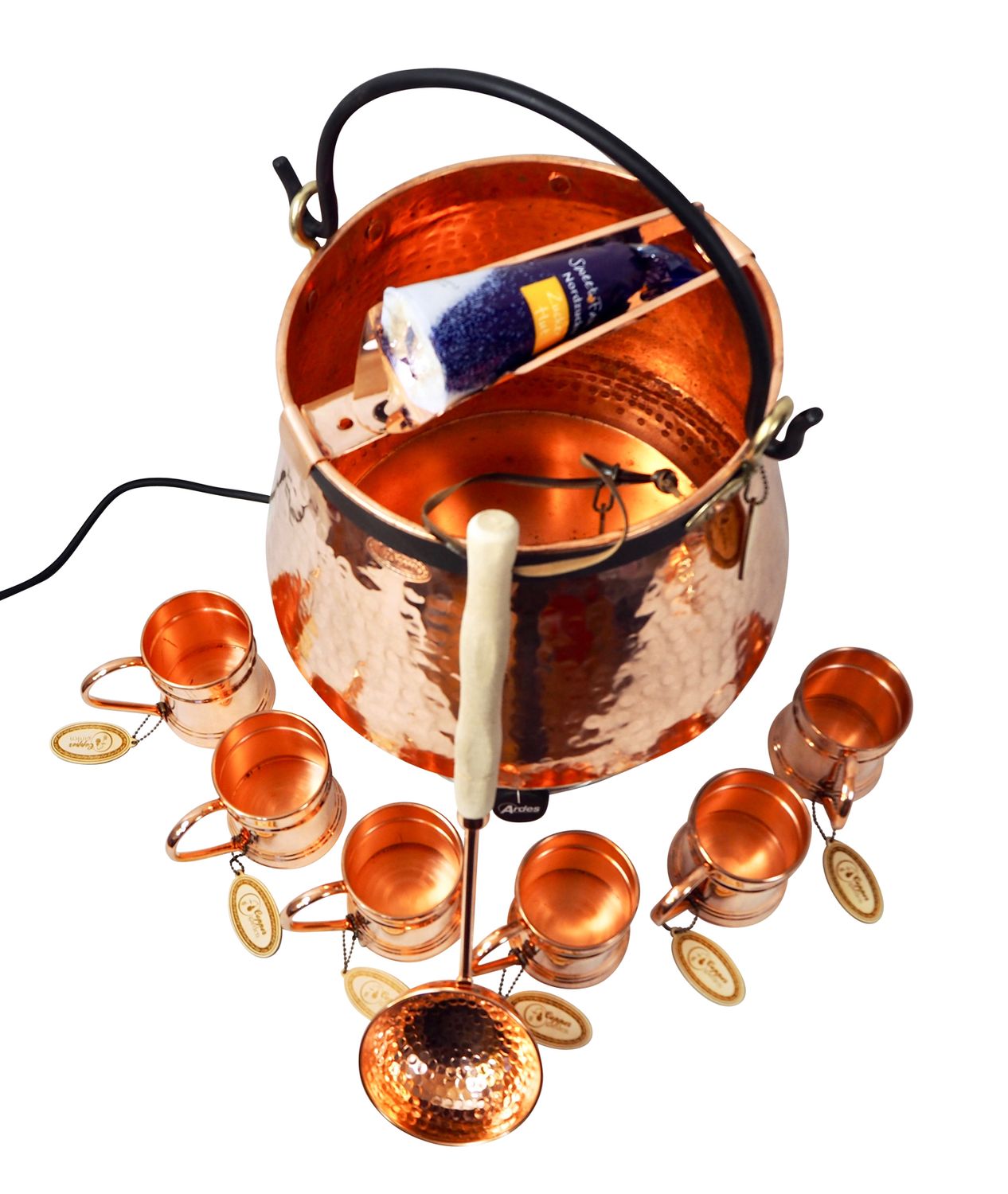 CopperGarden® Feuerzangenbowle 20 Liter Kupferkessel mit