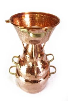 CopperGarden® 10 Liter ALQUITARA Destille, mit 3 Aromasieben